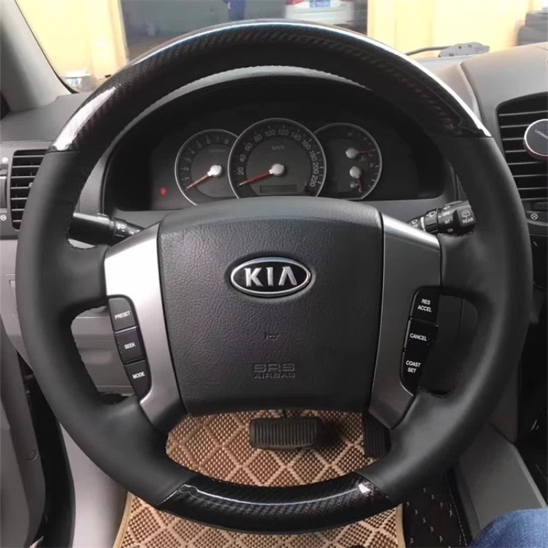 Car Steering Wheel Cover Anti Slip Breathable - Untuk Kia Sorento 2003-2009 Sarung Setir