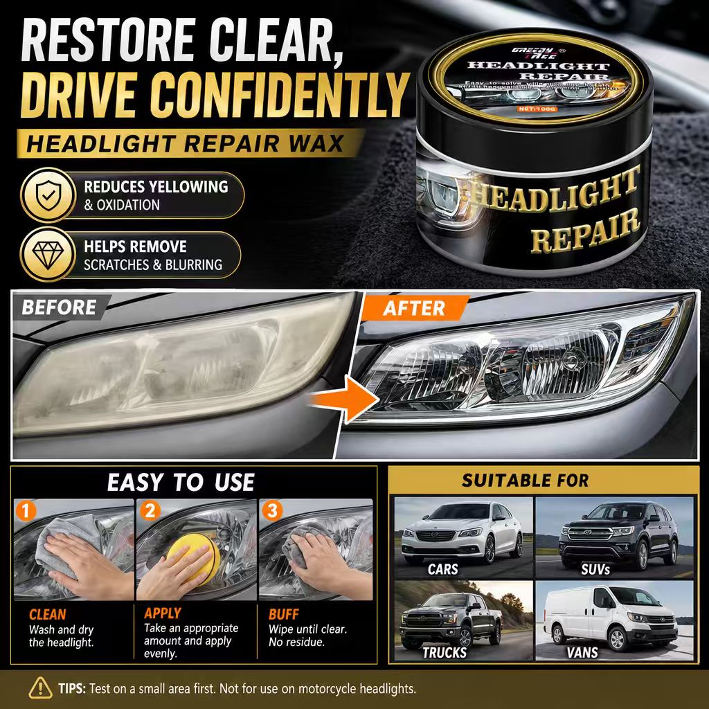 Car Scratch Repair Polishing Wax Paste - Pasta Pemoles Lilin untuk Perbaikan Lampu
