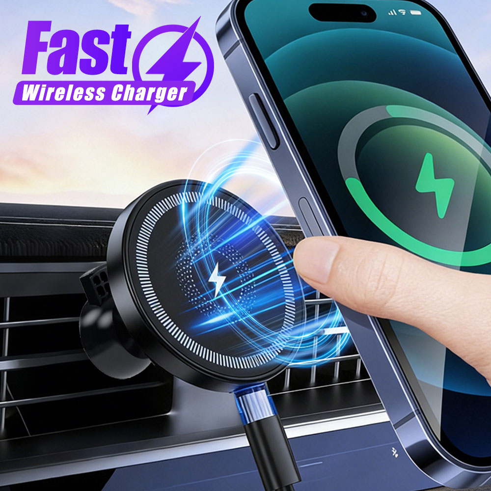 Pengisi Daya Mobil Nirkabel Ma - Magnetic Phone Holder For Car Vent ulasan dan harga