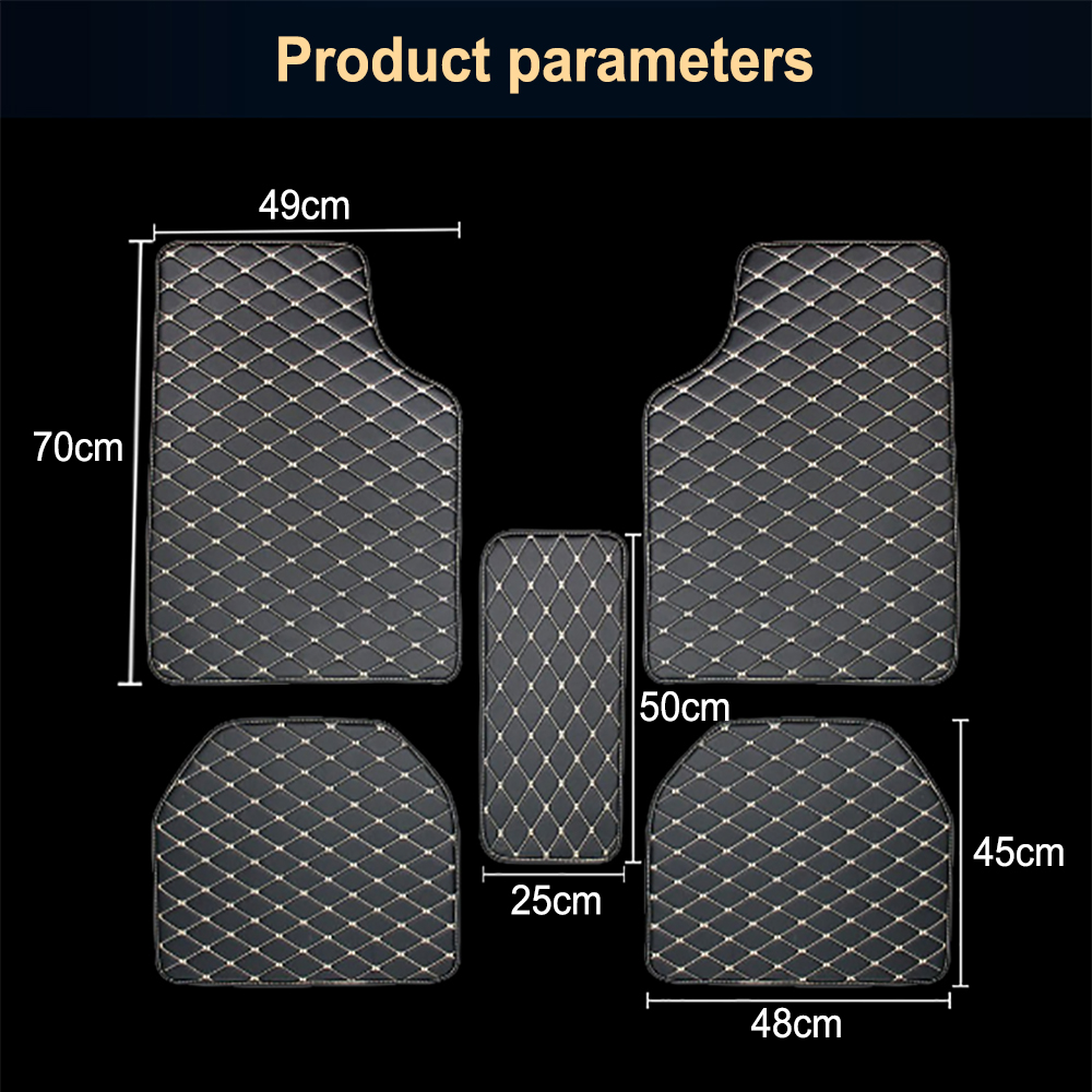 Set 5 Buah Alas Lantai Mobil U - Car Floor Mats Universal Waterproof Leather ulasan dan harga