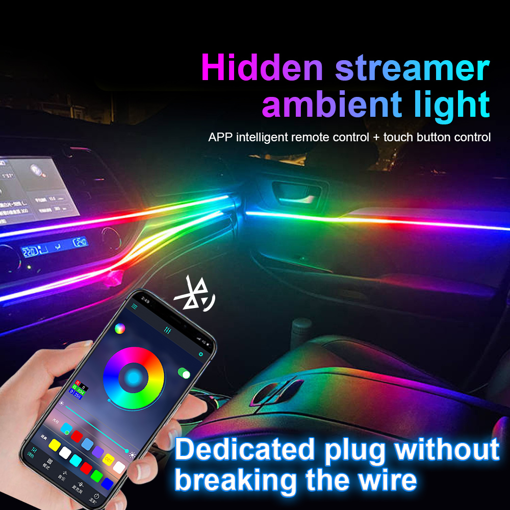 Lampu suasana mobil RGB Sympho - Led Ambient Interior Car Lights App Control ulasan dan harga