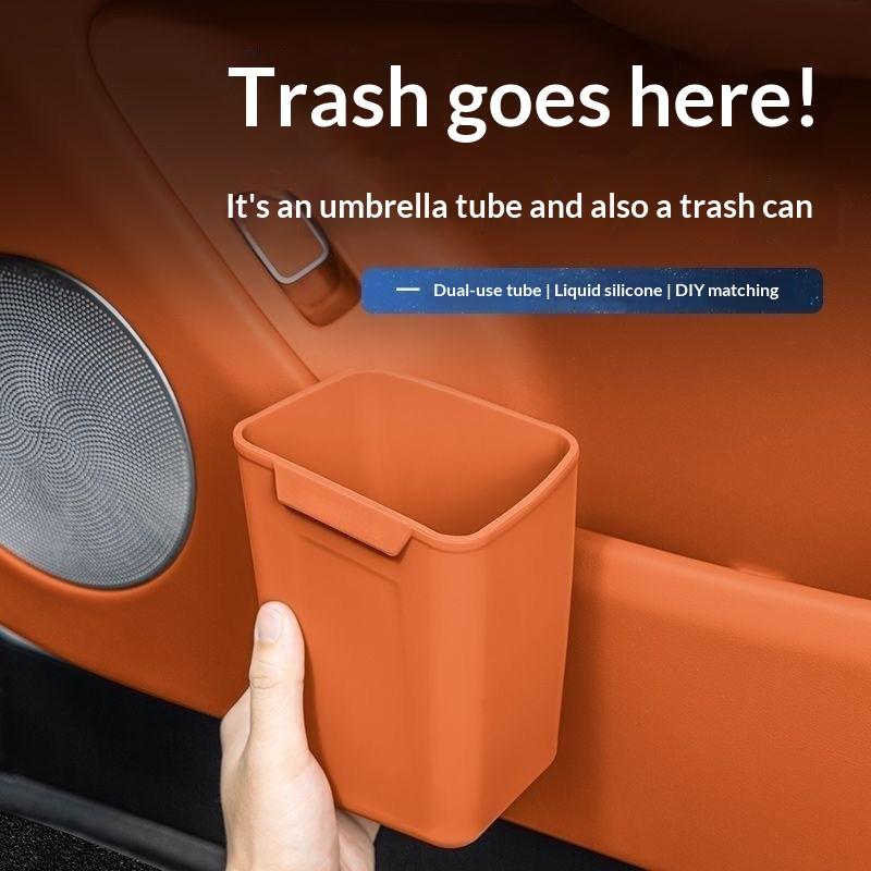 Kotak Penyimpanan Tempat Gelas - Waterproof Car Trash Can With Lid ulasan dan harga