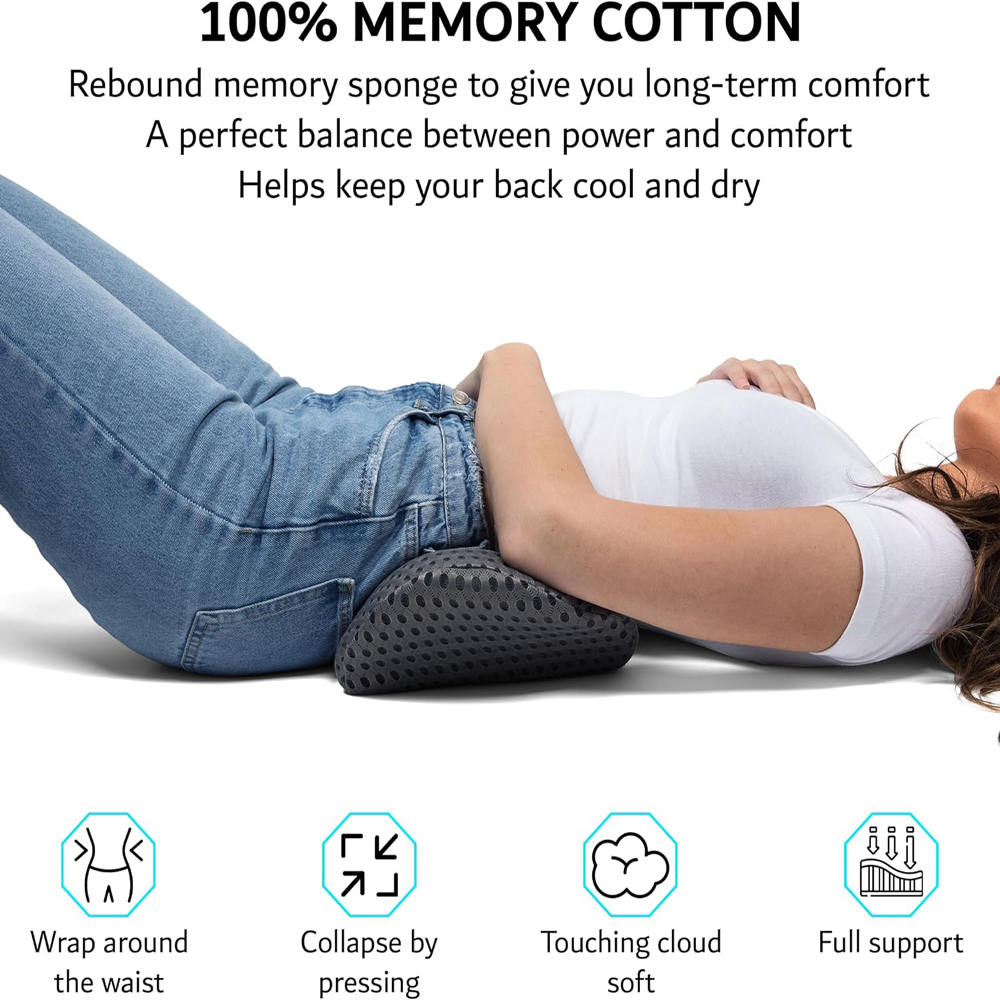 Bantal memori bernapas, Akseso - Memory Foam Car Neck Pillow Lumbar Support ulasan dan harga