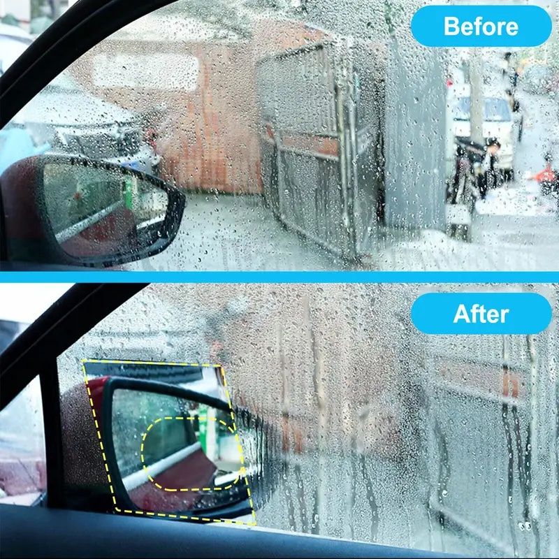 4 buah stiker pelindung kaca s - Anti Glare Car Rearview Mirror Film ulasan dan harga