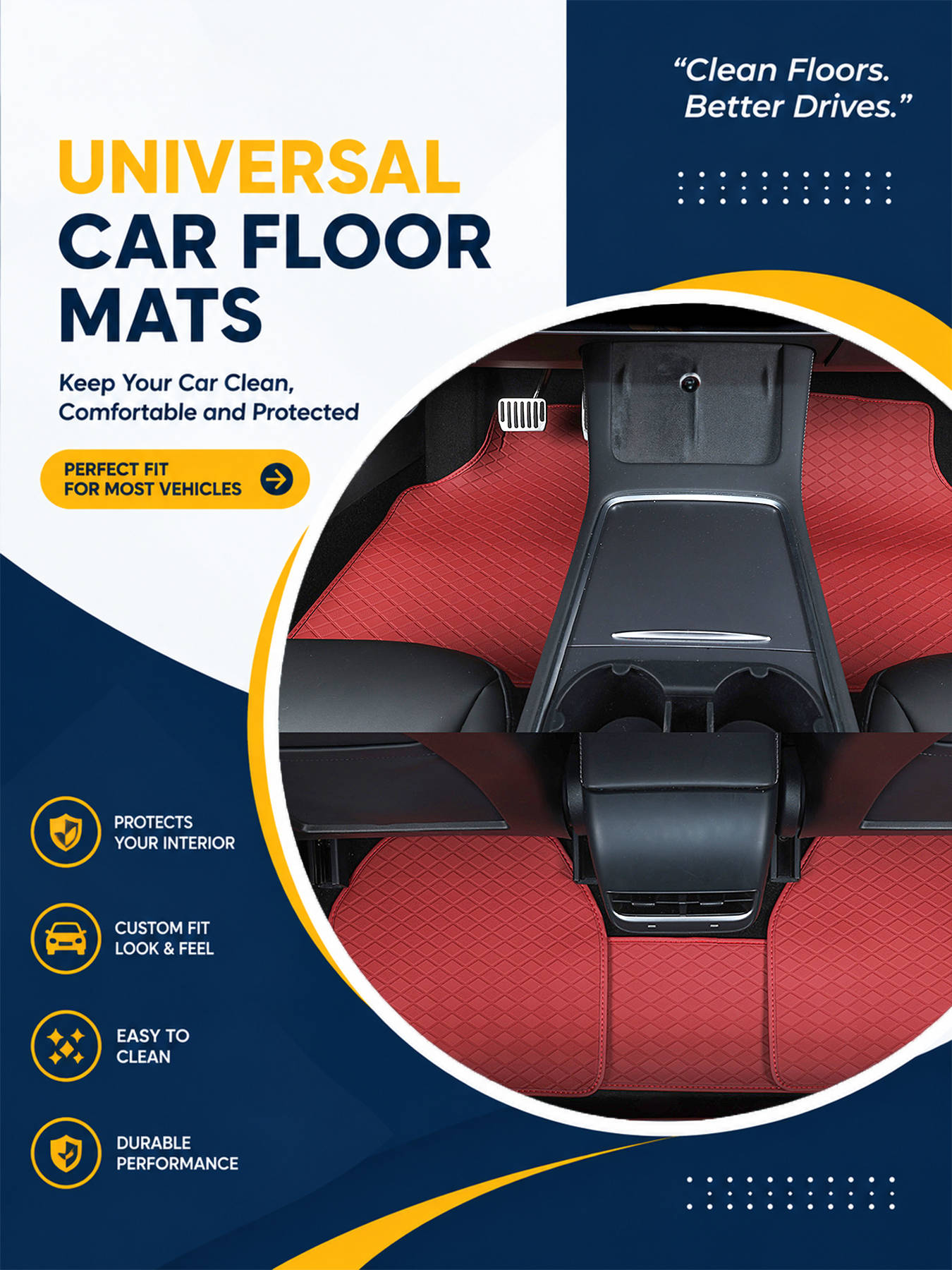 Set Lengkap Karpet Lantai Mobi - Car Floor Mats Universal Waterproof Leather ulasan dan harga