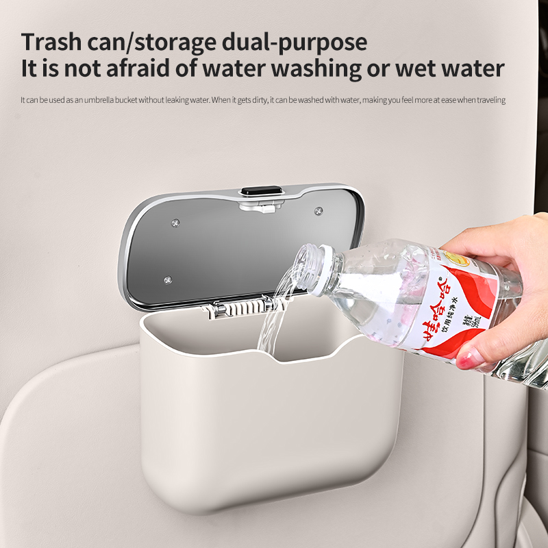 Tempat sampah mobil dengan tut - Waterproof Car Trash Can With Lid ulasan dan harga