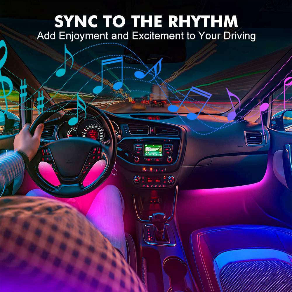 Lampu Mobil Interior LED Neon  - Led Ambient Interior Car Lights App Control ulasan dan harga