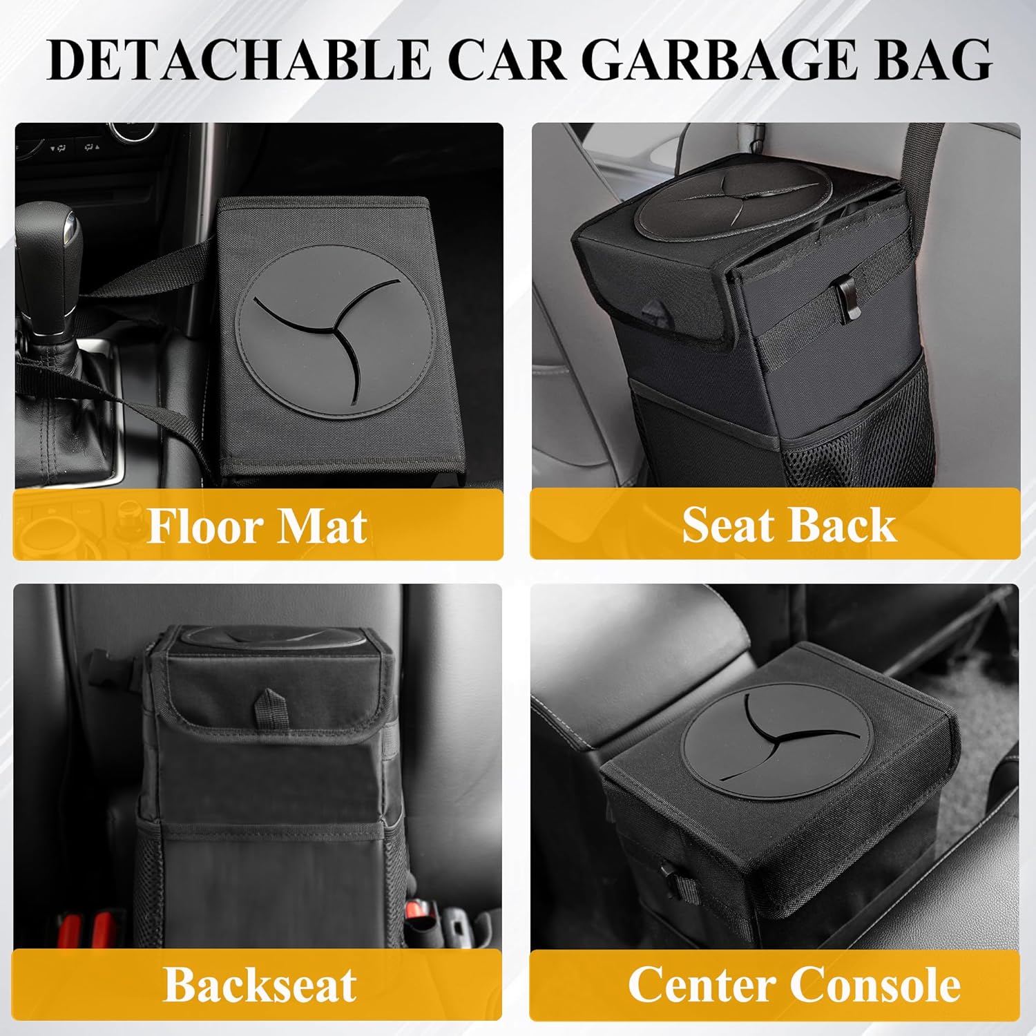 Tempat Sampah Mobil 3-In-1 den - Waterproof Car Trash Can With Lid ulasan dan harga