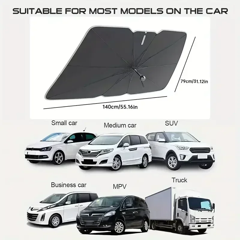Payung Penutup Kaca Depan Mobi - Car Sunshade Windshield Umbrella Foldable ulasan dan harga