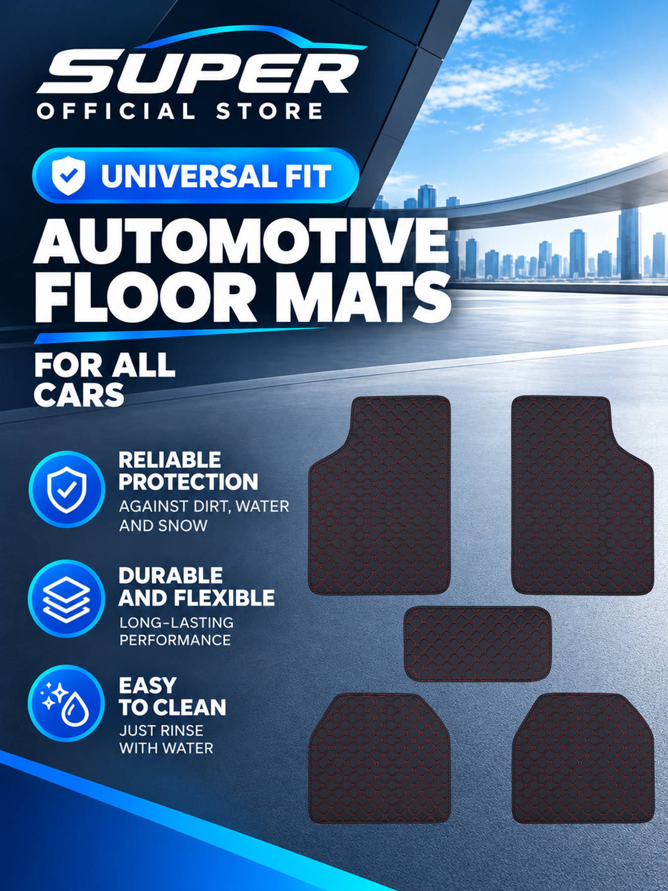 Karpet Lantai Mobil Set Lengka - Car Floor Mats Universal Waterproof Leather ulasan dan harga