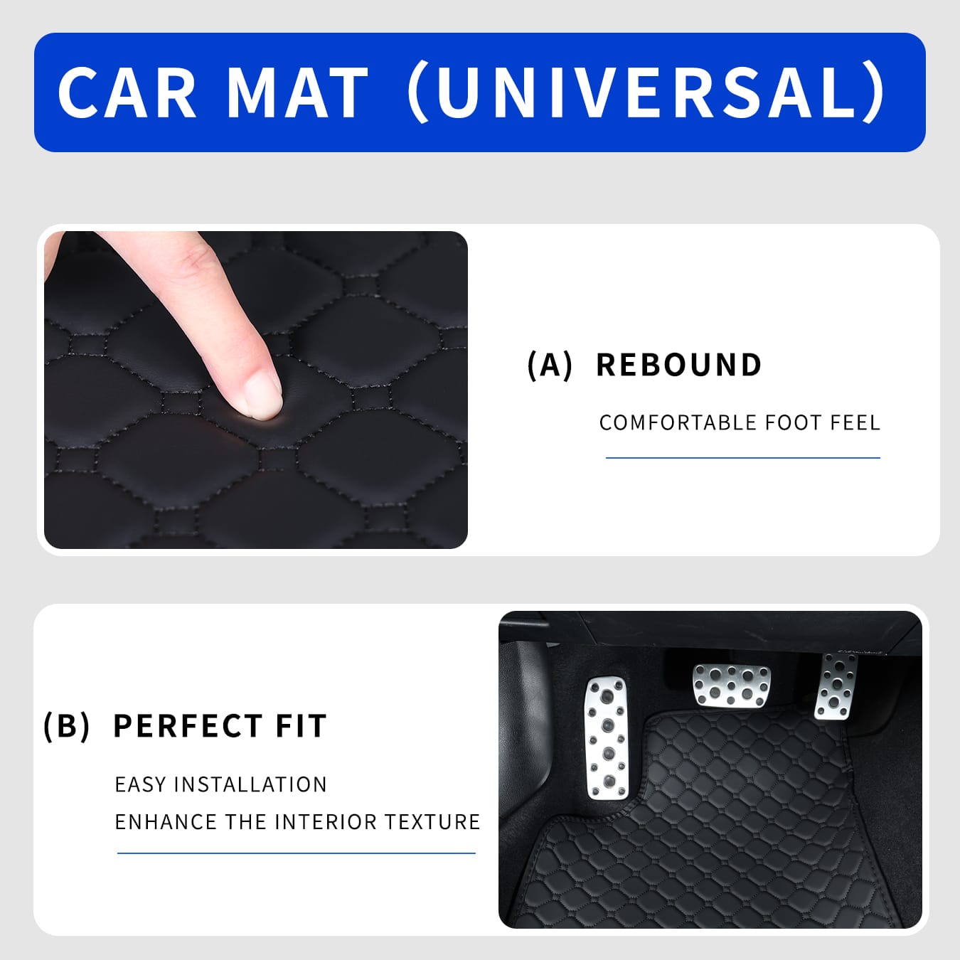 Karpet Lantai Mobil Set Lengka - Car Floor Mats Universal Waterproof Leather ulasan dan harga