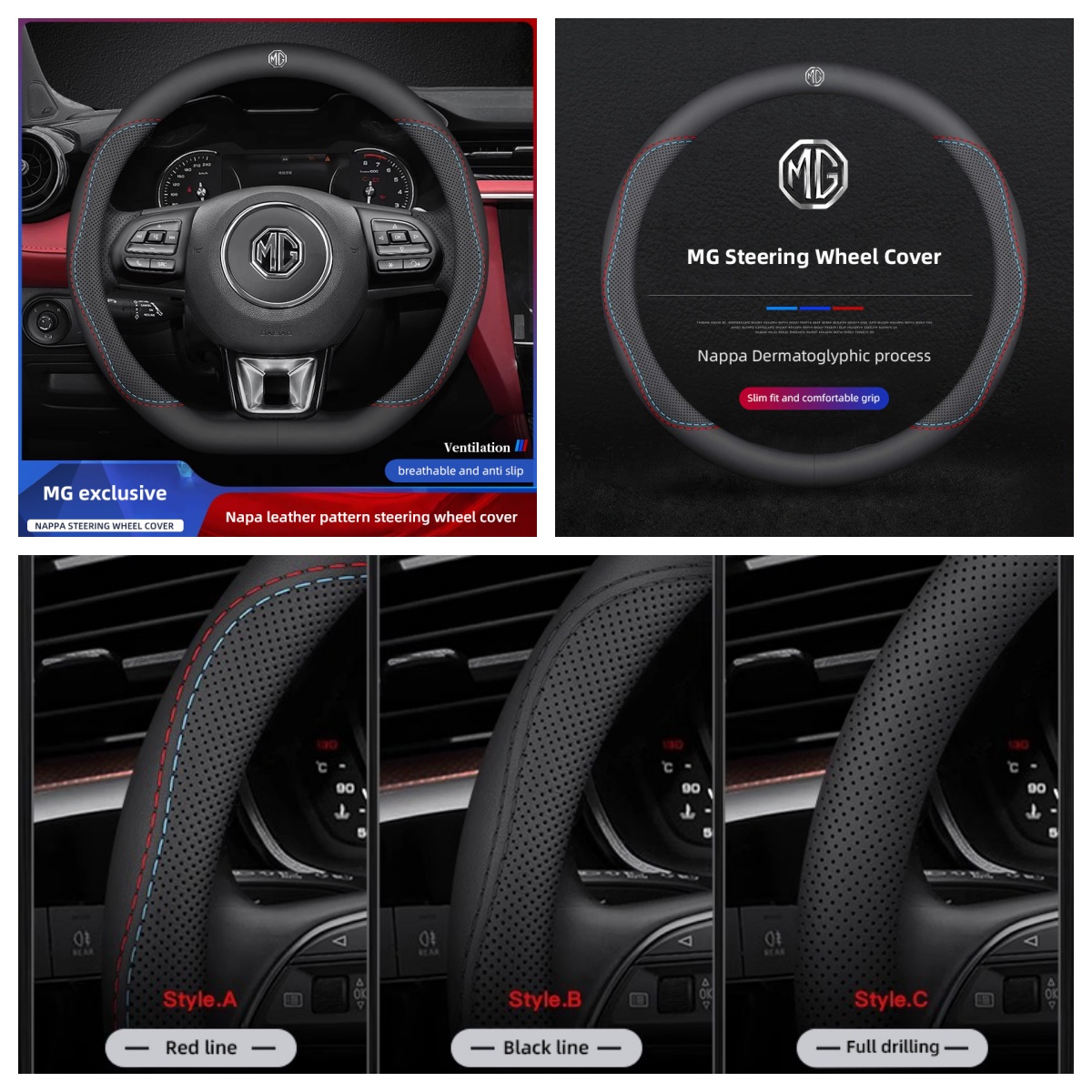 1Pcs Sarung Setir Mobil Kulit  - Car Steering Wheel Cover Anti Slip Breathable ulasan dan harga